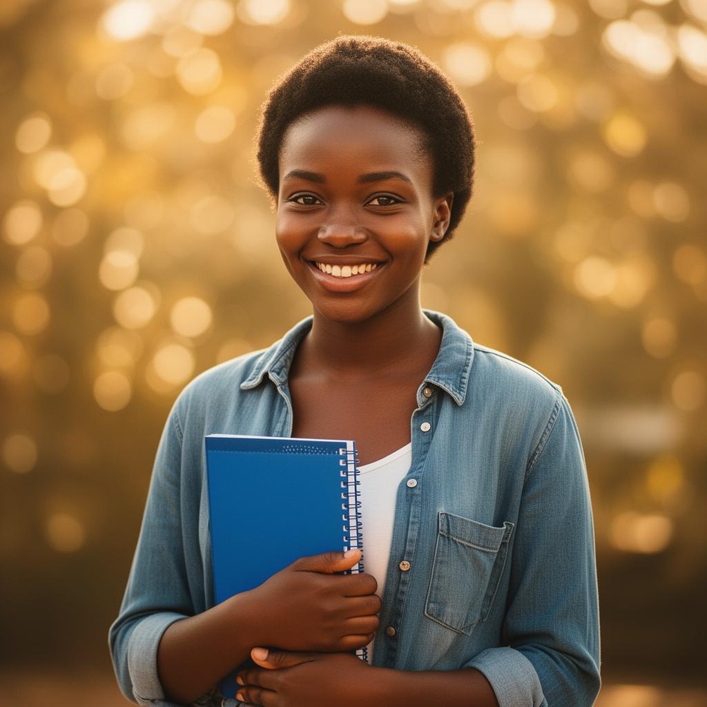 Estudante moçambicano pronto para aprender Inglês