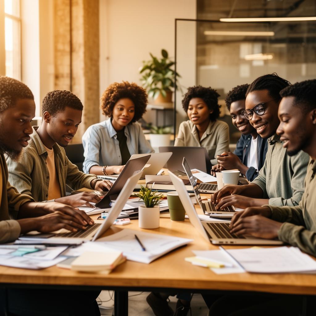 Estudantes a aprender em conjunto
